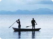 mountain bike - mission malawi - canoe lake malawi